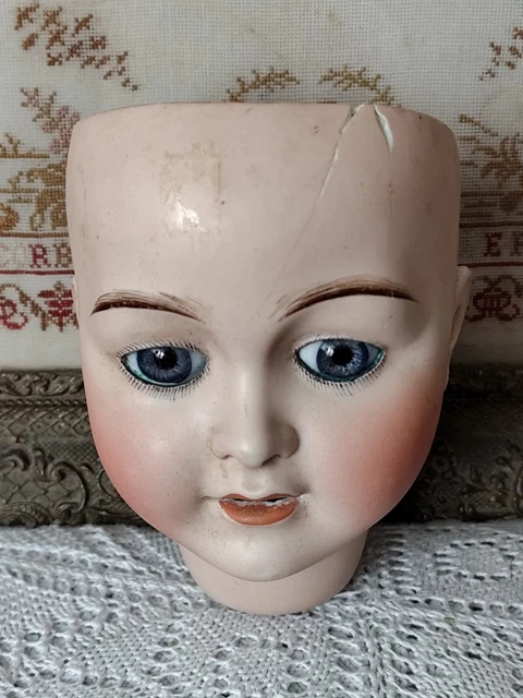 Tête De Bébé Jumeau Ancienne Taille 5 – Porcelaine Bisque Accidentée