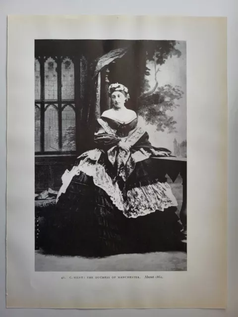 Victorian Photography Old Print C Silvy The Duchess of Manchester 1862