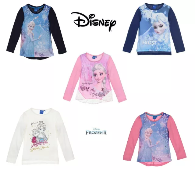 Disney Frozen Ufficiale Bambina Maglia Maniche Lunghe Da Nuovo Frozen 2 Film