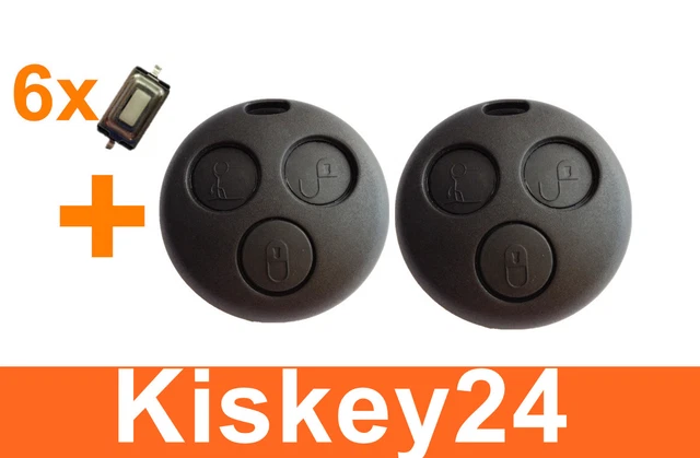 2x Ersatz-Schlüsselgehäuse Für Smart Fortwo 450 (1998-2007) - OE-Qualität, 3 Tasten