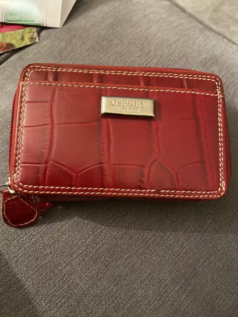 Osprey London Red Purse, Good condition.