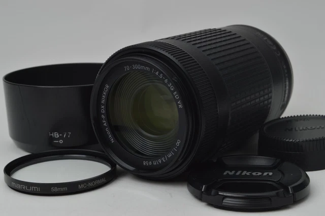 Nikon AF-P DX NIKKOR 70-300mm f4.5-6.3 G ED Lens Used from JAPAN ［Near Mint］
