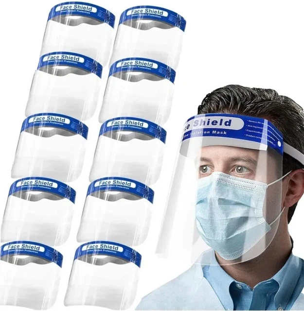 10 Face Shields - Sealed Packages - Safety Masks