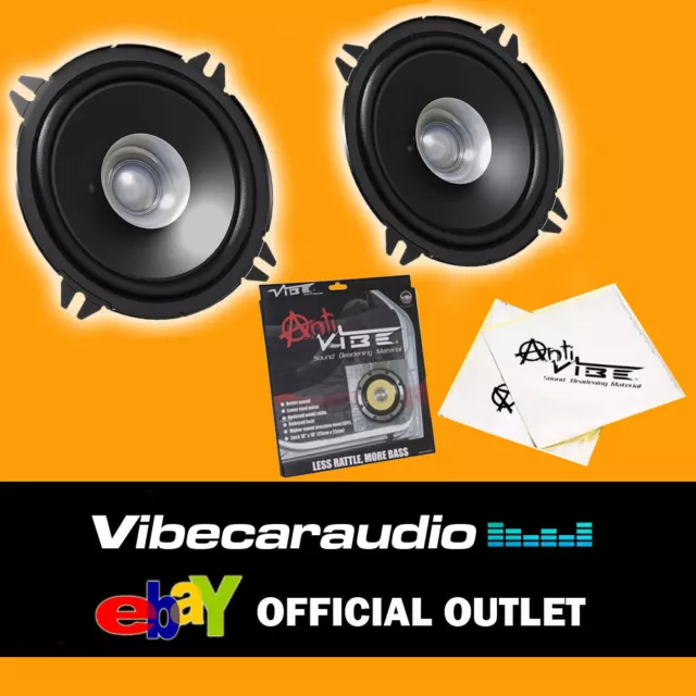 JVC CS-J510X 13cm 5.25" 250W Coaxial Speakers & Vibe Sound Deadening Bundle