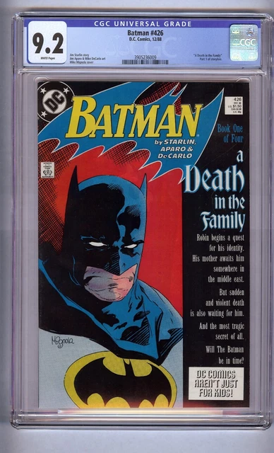 Batman #426 CGC 9.2  "A Death in the Family" part 1 storyline