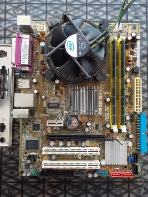 ASUS LGA775 P5GC-MX, Pentium 2220, 4GB DDR2 H/Sink Fan I/O Plate, ReadyPlug n Go