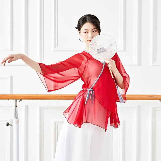 Da Signora Cinese Opera Danza Top Abiti per la Stile Etnico Stanza Ballo Pratica