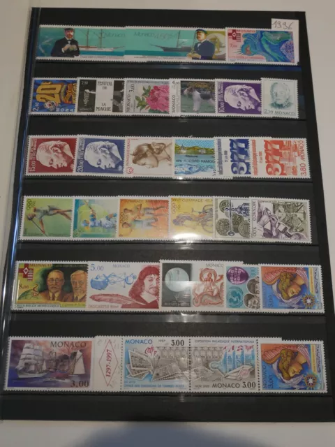 Monaco Lot 42 Timbres Neufs** De 1996. Bonne Valeur