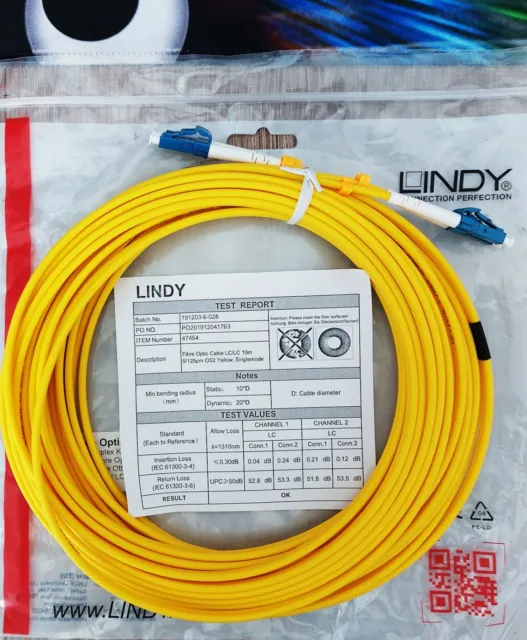 LINDY LWL-Duplexkabel LC/LC OS2 10m 9/125µm, Singlemode - 47454 - OK #13