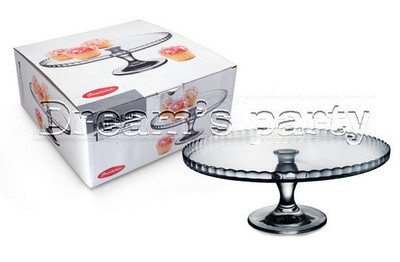 Pasabahce Diametro 32 Cm Patisserie Alzatina In Vetro Con Campana 