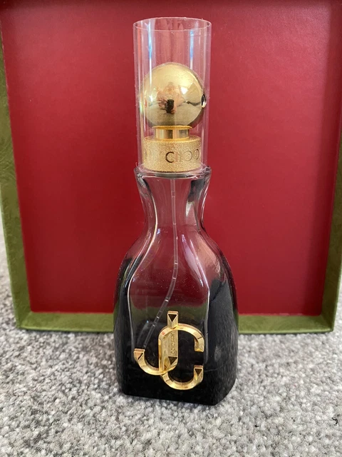 Jimmy Choo I Want You Empty Perfume Bottle 60ml Size Black Gold Used