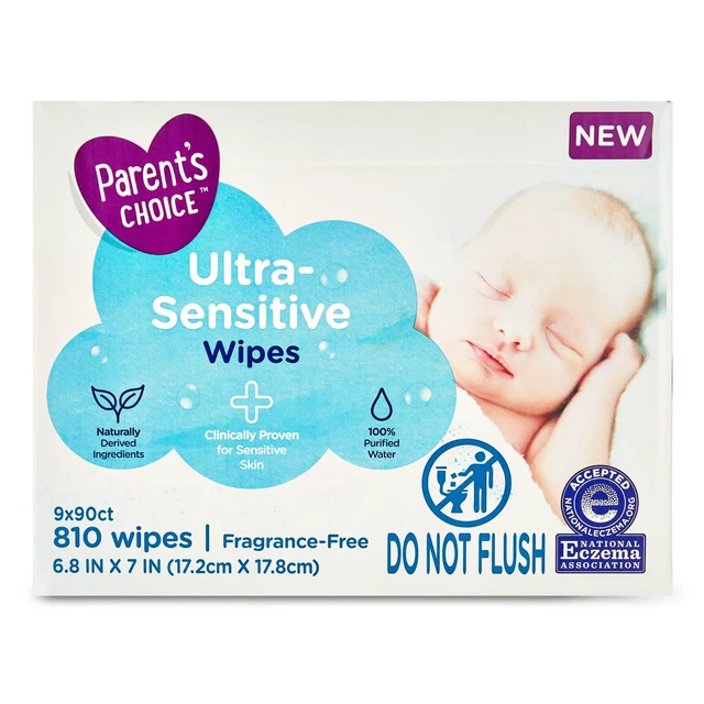 ✨Parent's Choice Ultra-Sensitive Baby Wipes, 810 Count