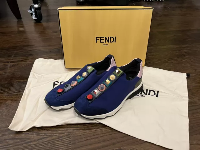 Fendi Women’s Neoprene Colorblock Pattern Sneakers size 36 EU size 6 US