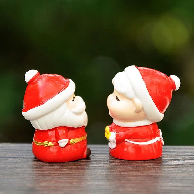 Mini Christmas Decoration Santa Claus Garden Decor Snow Landscape Model Orn TOP2