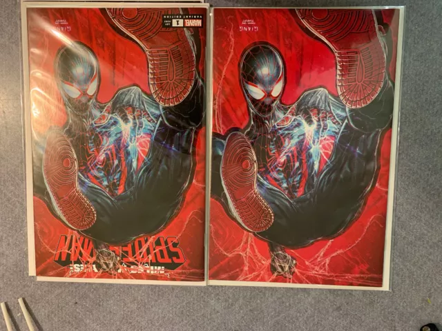 2x MILES MORALES SPIDER-MAN #1 JOHN GIANG EXCLUSIVE VIRGIN & VARIANT NM Comics