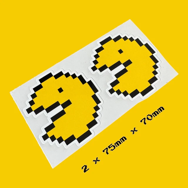 PACMAN PAC MAN X2 Classic 1980's Logo Vinyl Sticker Decal Arcade Gaming ...