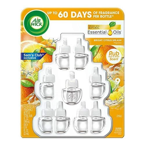 Bright Citrus Splash Natural Essential Oils, 9 Fragrance Bottles