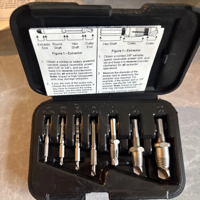 BLUE-POINT SNAP-ON 12PC Hex Extractor Set Stripped Bolt Remover
