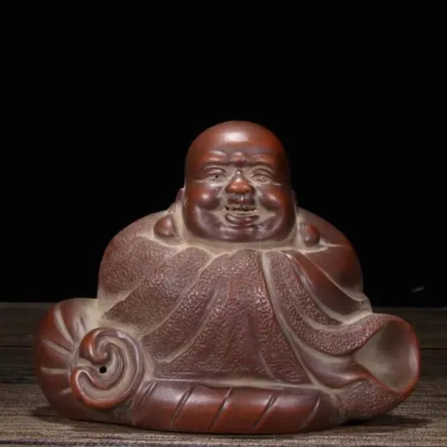 chinese tea pet small Buddha statue sculpture zisha yixing clay lucky gift rare