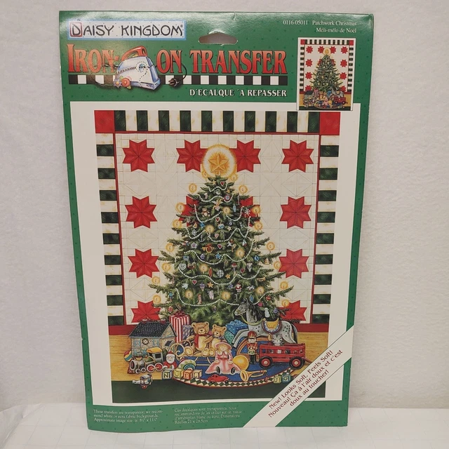 Vintage Daisy Kingdom Christmas Tree Patchwork Christmas 1996 Iron On Transfer