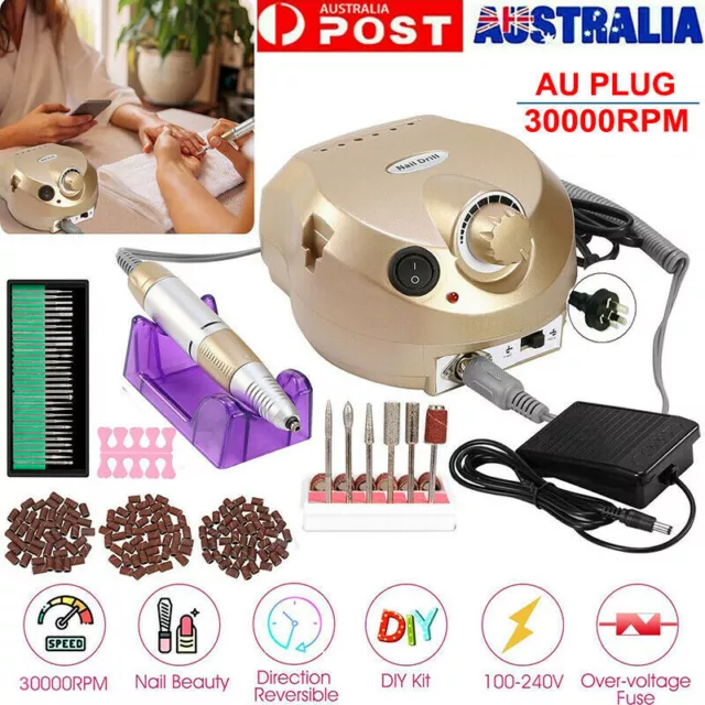 Electric Nail Drill Bits Machine 35000RPM Pen Manicure Pedicure Portable Salon