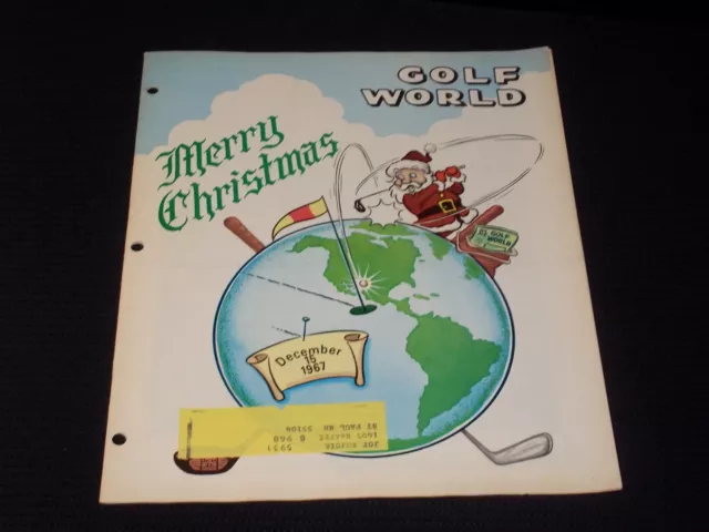 1967 December 15 Golf World Magazine - Merry Christmas Front Cover - E 7256