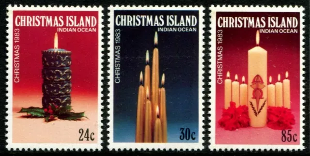 1983 Christmas Island Christmas Issue Set Of 3 Stamps MNH, Clean & Fresh
