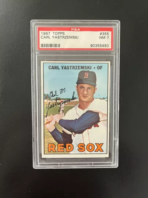 1967 TOPPS #355 PSA 7 CARL YASTRZEMSKI HOF BOS RED SOX— HOT CARD🔥*** (wph)