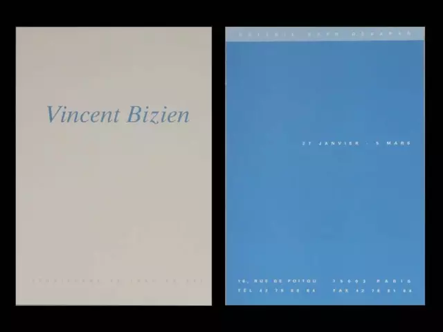 Vincent Bizien - Raph Debarrn Gallery - 1993 - Invitation Cardboard