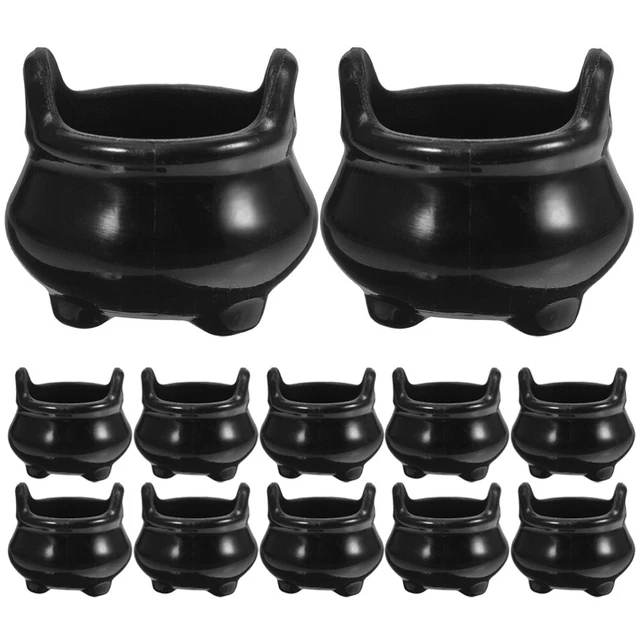 12pcs Miniature Witch Cauldron Mini Cauldron Model Halloween Mini Cauldron
