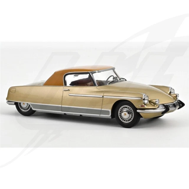 Miniature CITROËN DS 19 1955 NOREV 1/12 - Orange Et Toit Beige - Métal/plastique - Neuf
