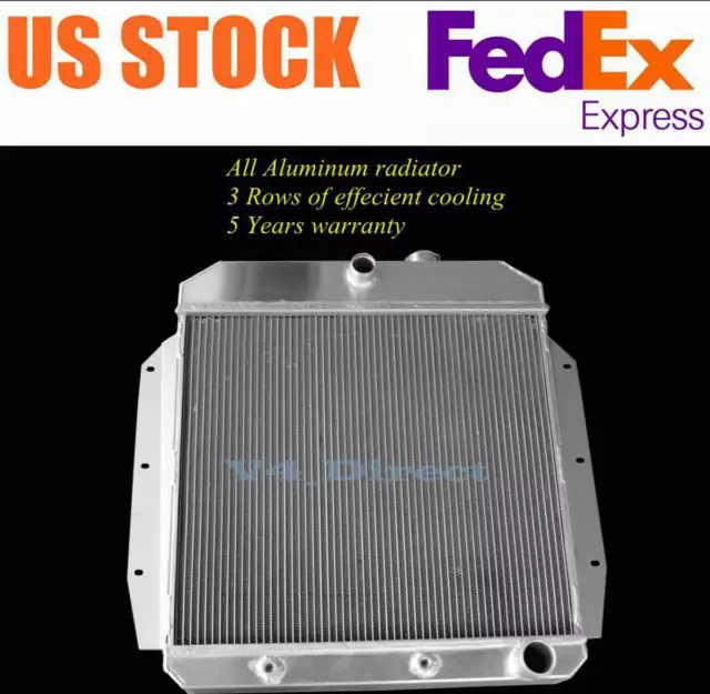 3 Row Aluminum Radiator 1955-1959 Chevy/GMC 100/150 C/K Truck Pickup Apache 5559