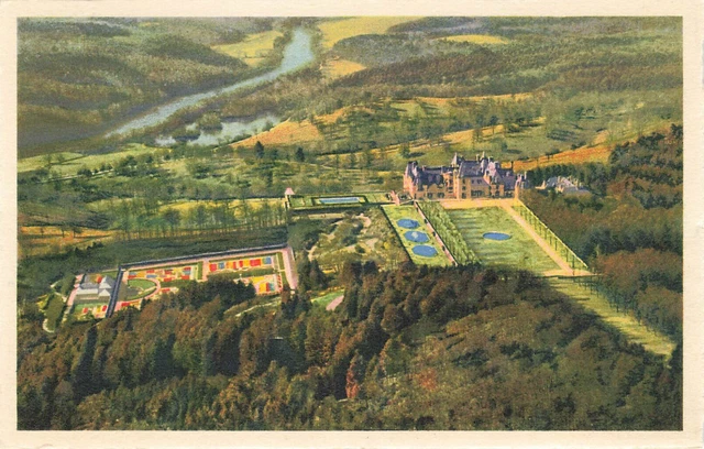 AERIAL AIRPLANE VIEW BILTMORE HOUSE POSTCARD BILTMORE NC NORTH CAROLINA 1920s