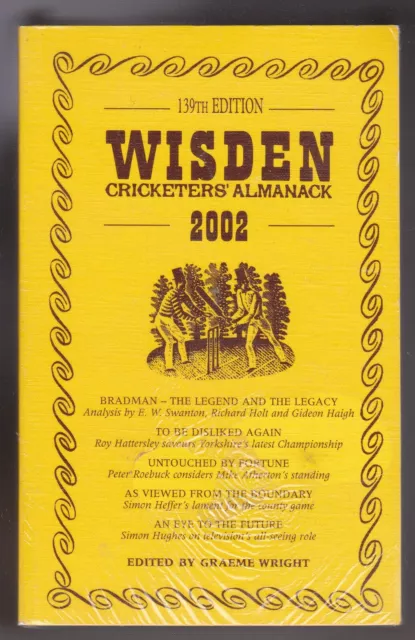 Wisden Cricketers’ Almanack 2002, 139th Edition, BN in shrink-wrap, Paperback