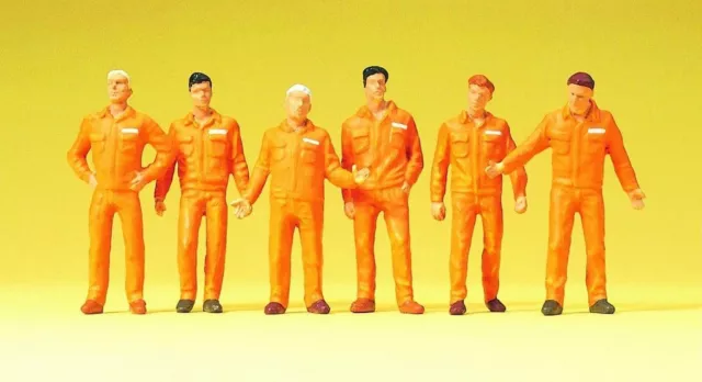 Preiser 68212 Monteure (orange) ; 1:50 Figuren