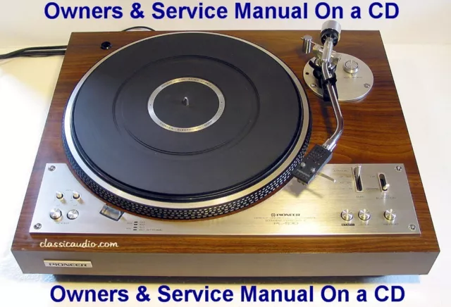 Pioneer Pl 530 Turntable Owners & Service Manual On  Cd