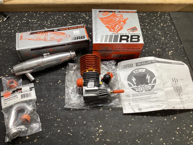 RB CONCEPTS KILLER K10 engine and efra 2045 pipe new ,losi,mugen,associated RB CONCEPTS KILLER K10 engine and efra 2045 pipe new ,losi,mugen,associated