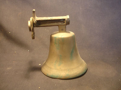 Old Vtg Collectible Brass Wall Ringing Dinner Bell