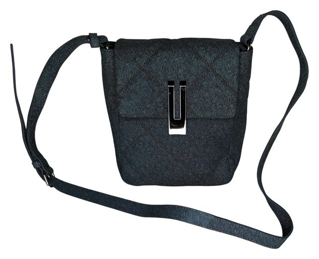 Vince Camuto Sz Small Quilted Leather Crossbody Doty Blue Handbag A514222