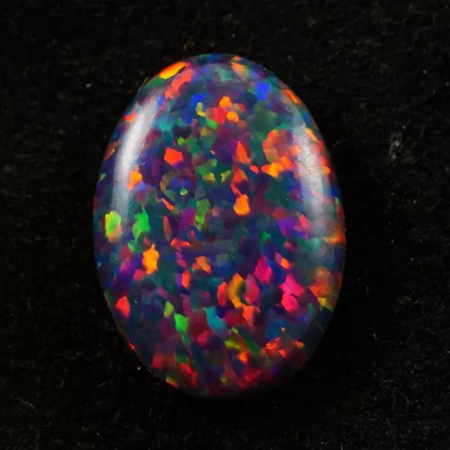 Black Fire Opal Oval Cabochon 14x10 mm 4 Cts AAA Australian Loose Gemstone