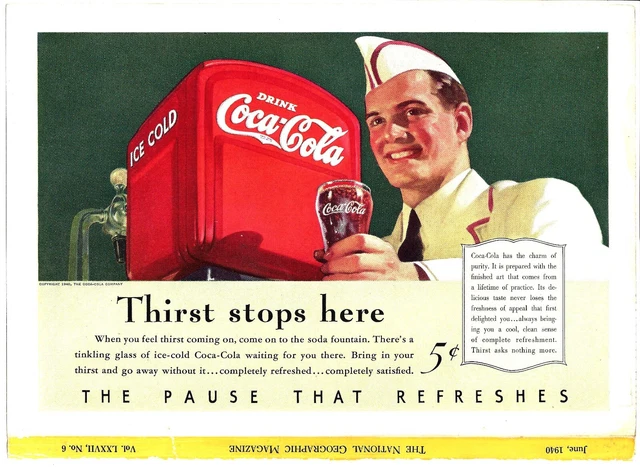 June 1940 Coca Cola ad from National Geograaphic