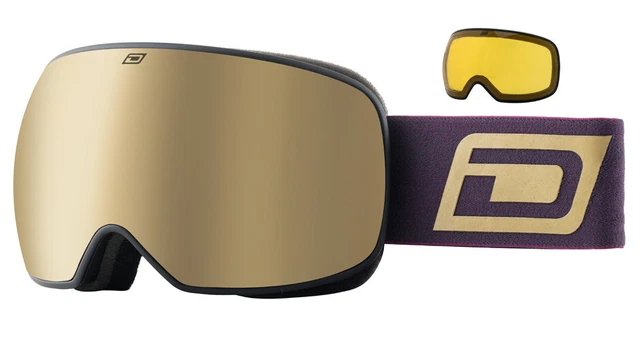 Dirty Dog MUTANT PROPHECY Ski-/Snowboardbrille SCHWARZ/GOLD SPIEGEL + GELB 54252