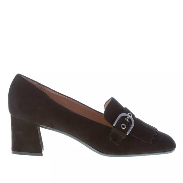 IL BORGO FIRENZE chaussures femme made in Italy Black suede pump fringe buckle
