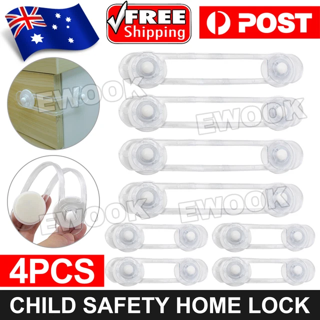 Child Toddler Baby Cupboard Cabinet Safety Locks Proof Door Drawer Fridge Kids