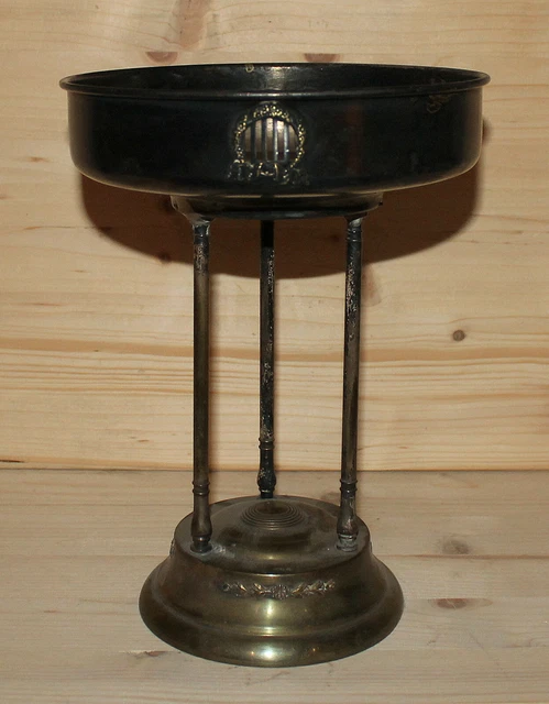 Antique Art Nouveau hand made ornate brass/metal pedestal bowl