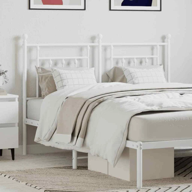 Vidaxl Testiera in Metallo Bianco 150 cm