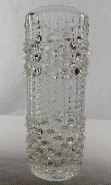 Czech Sklo Union pressed art glass vase. by František Pačeny.