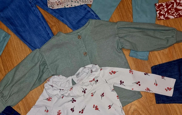 #3 Large Bundle Of Girls Clothes Age 2-3 Years Outfits Dungarees Dress Skirt 4