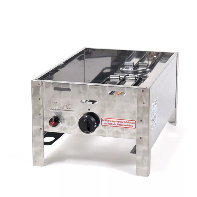 Edelstahl Gasgrill 1-flammig (ca. 4kW) Gasbraeter Gastro Grill Braeter Neu R1 2