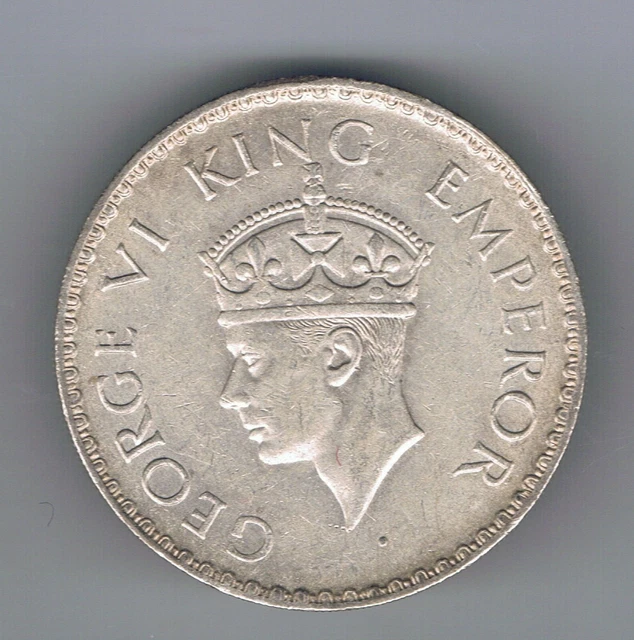 1941 India One 1 Rupee silver coin : 11.7g